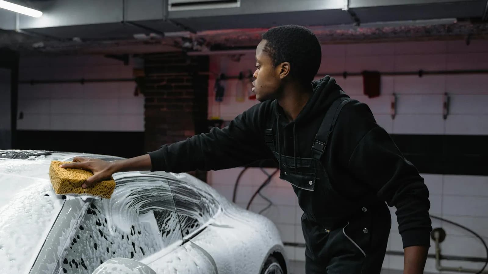 Clean car in a detailing studio